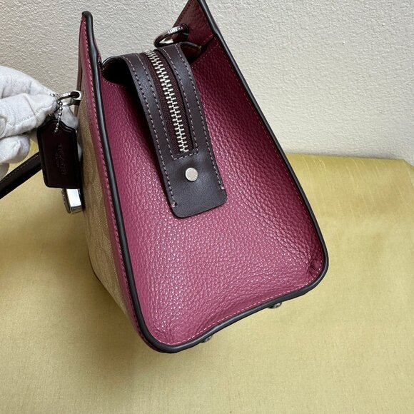Coach Grace Carryall CJ634 Colorblock Sign Canvas Raspberry/Multi, Xbody - NWOT - Picture 5 of 13